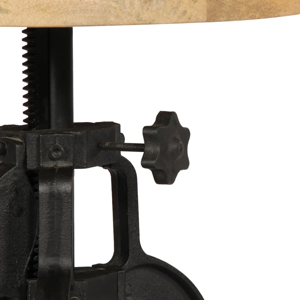 Stolik pomocniczy 45 x (45-62) cm lite drewno mango i żeliwo - number 5.