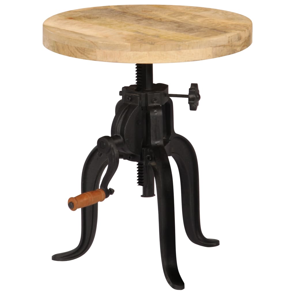 Stolik pomocniczy 45 x (45-62) cm lite drewno mango i żeliwo - number 9.