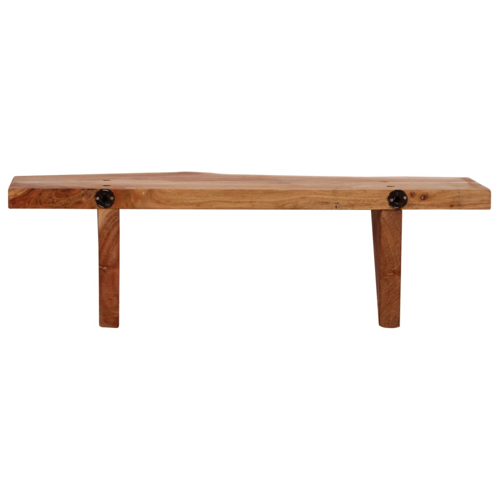 Væghylder 2 stk. 60 x 20 x 18 cm massivt akacietræ - number 6.