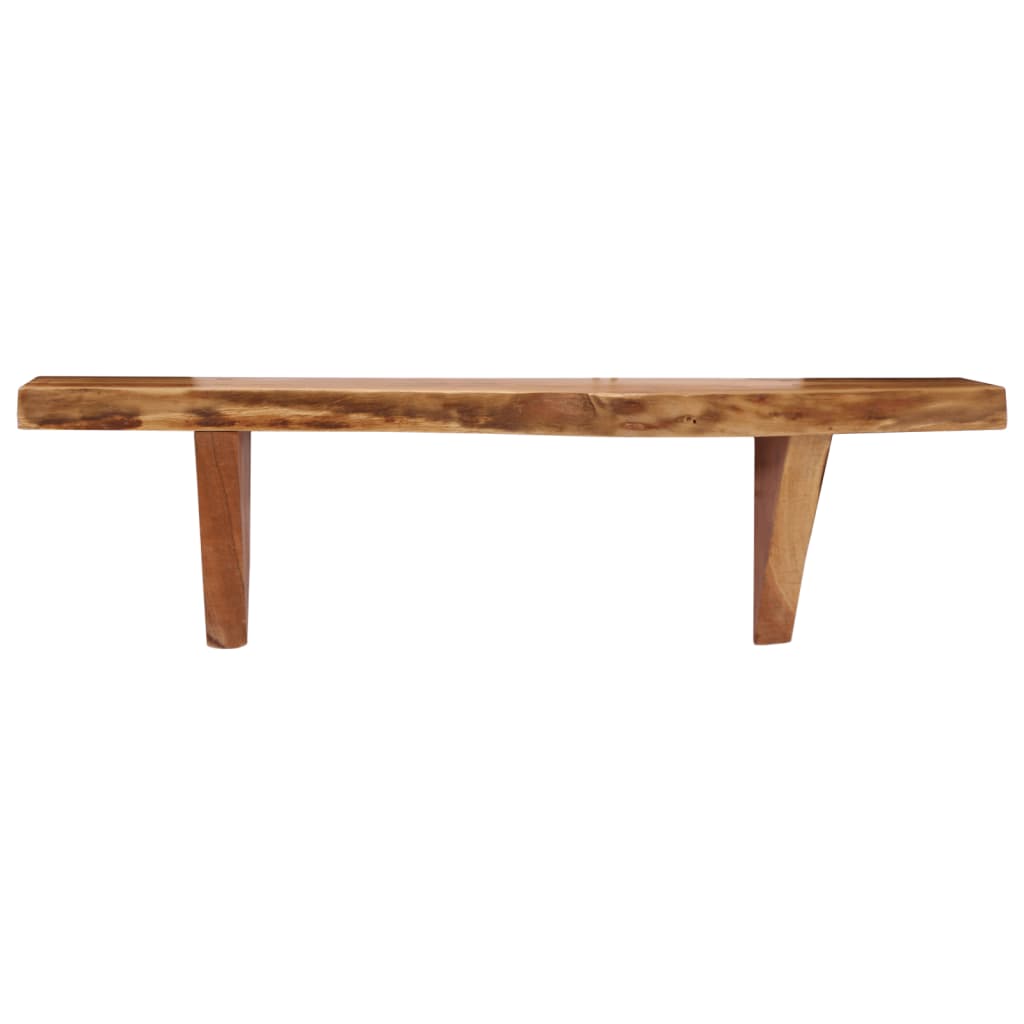 Væghylder 2 stk. 60 x 20 x 18 cm massivt akacietræ - number 5.