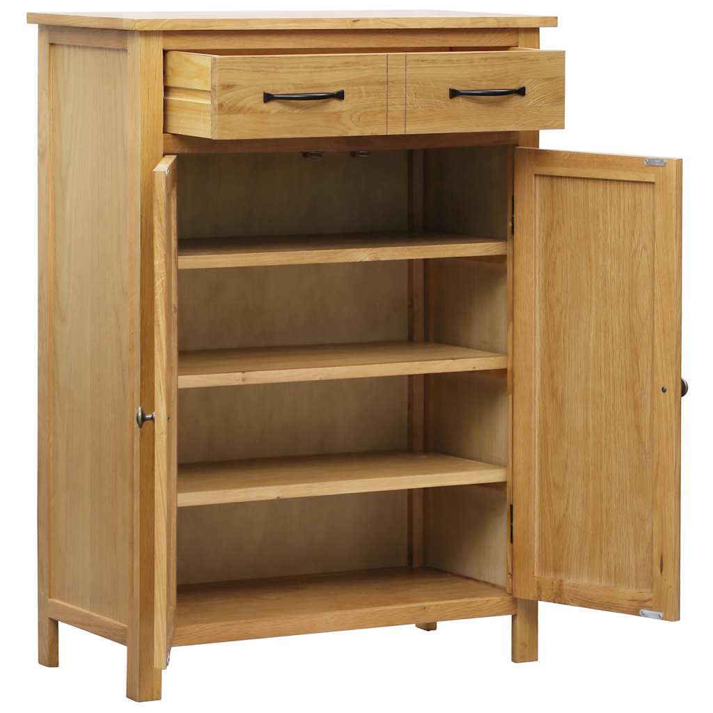 Shoe cabinet 76 x 37 x 105 cm solid oak - number 5.