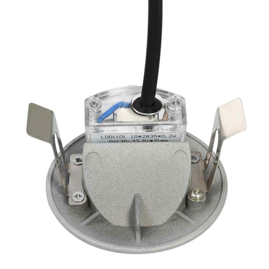 Lampes murales à led extérieures 6 pcs. 5 w couleurs argentées rondes - number 6.