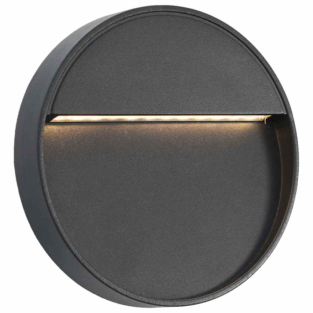 Lampes murales led extérieures 2 pcs. 3 w round black - number 2.