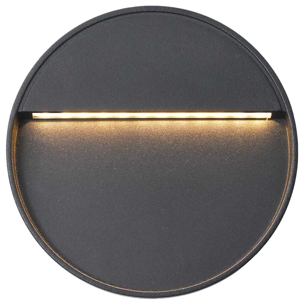 Lampes murales led extérieures 2 pcs. 3 w round black - number 4.