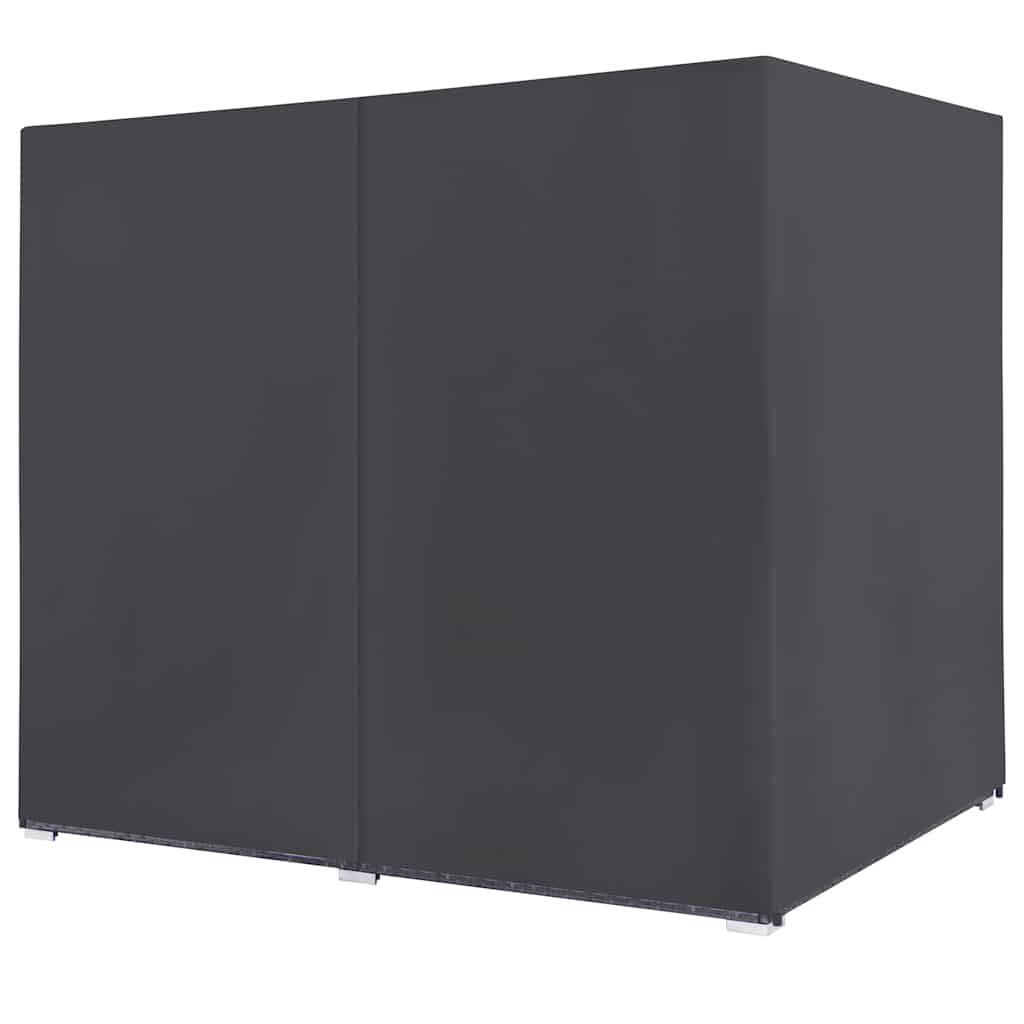 Udendørs solseng med gardiner polyrattan grå - number 5.