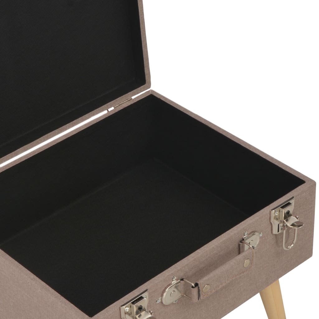 Opbevaringstaburet stof 40 cm brun - number 6.