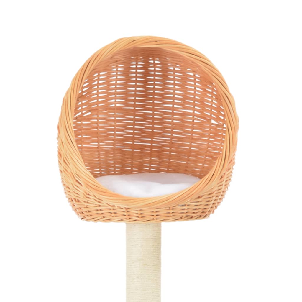 Arbre à chat avec griffoir en sisal et osier naturel - number 4.