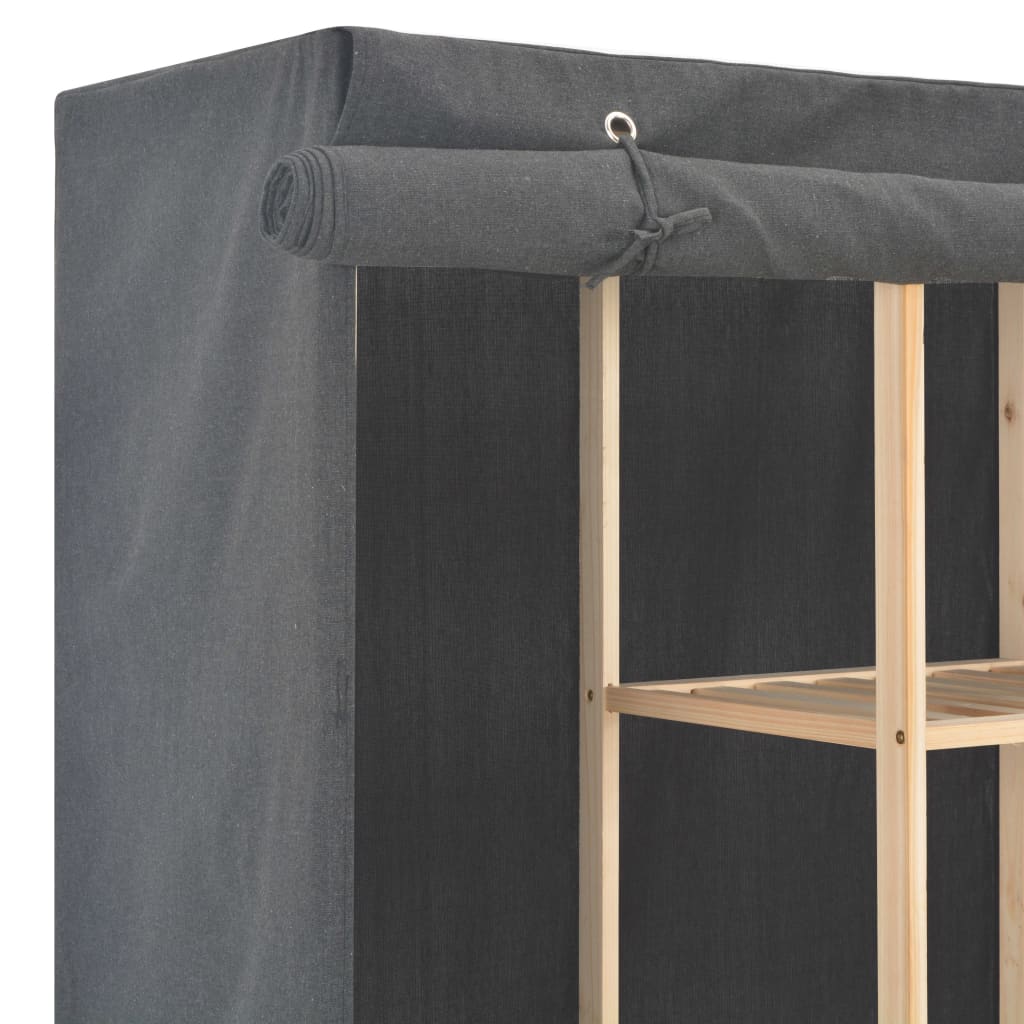 Ormar 173 x 40 x 170 cm tkanina - siva, 1 - number 4.