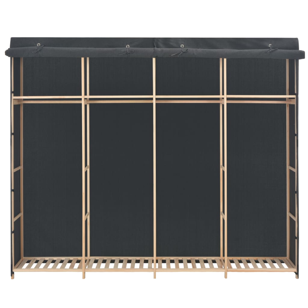 Ormar 200 x 40 x 170 cm štof - sivi, 1 - number 2.