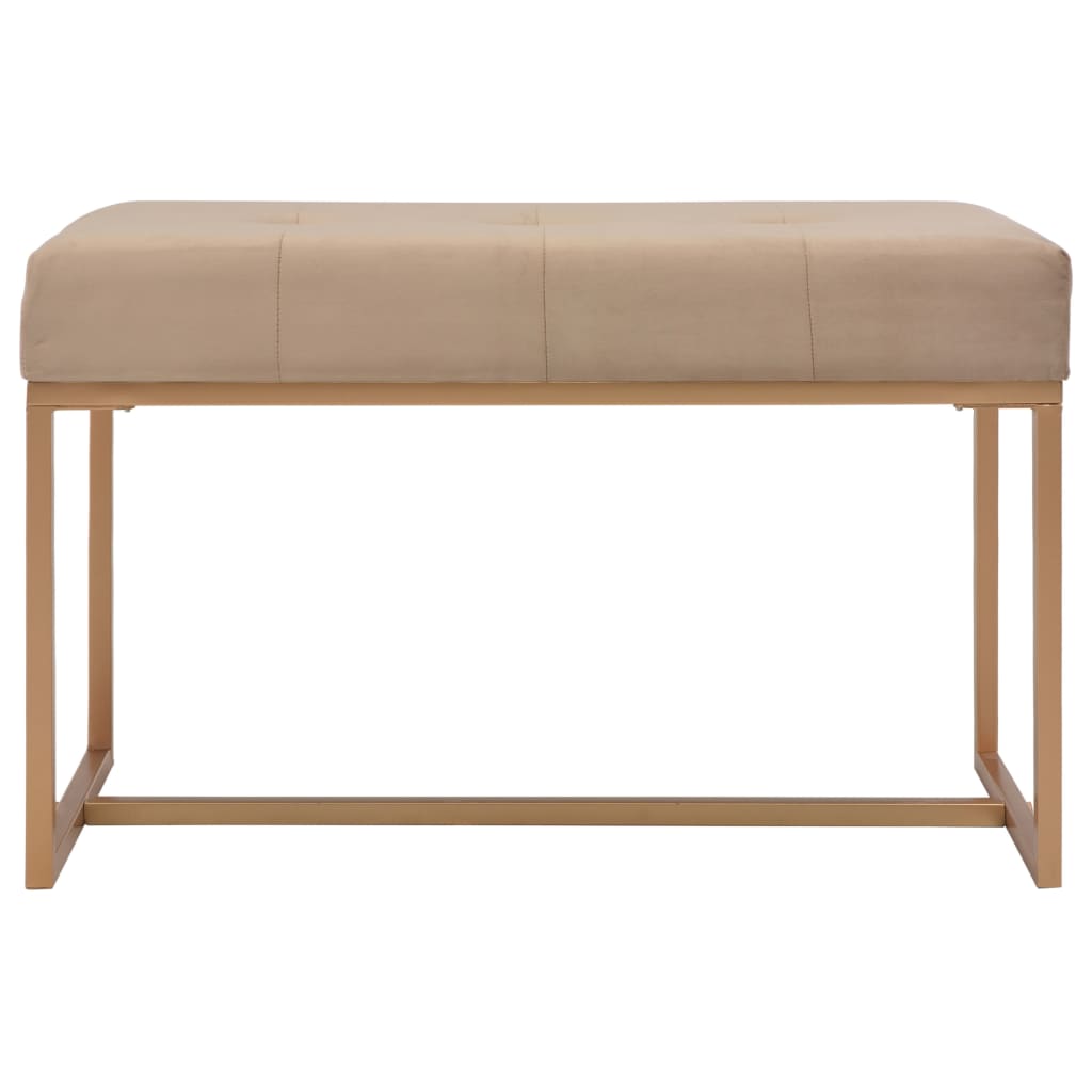Bænk i fløjl 80 cm beige - number 2.