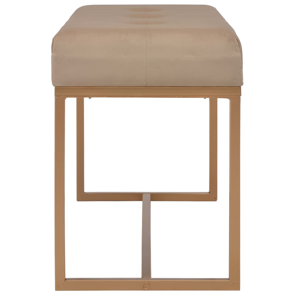 Bænk i fløjl 80 cm beige - number 3.