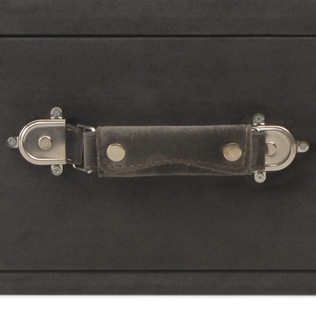 Sofabord grå 80 x 40 x 46 cm fløjl - mørkegrå, 1 - number 7.