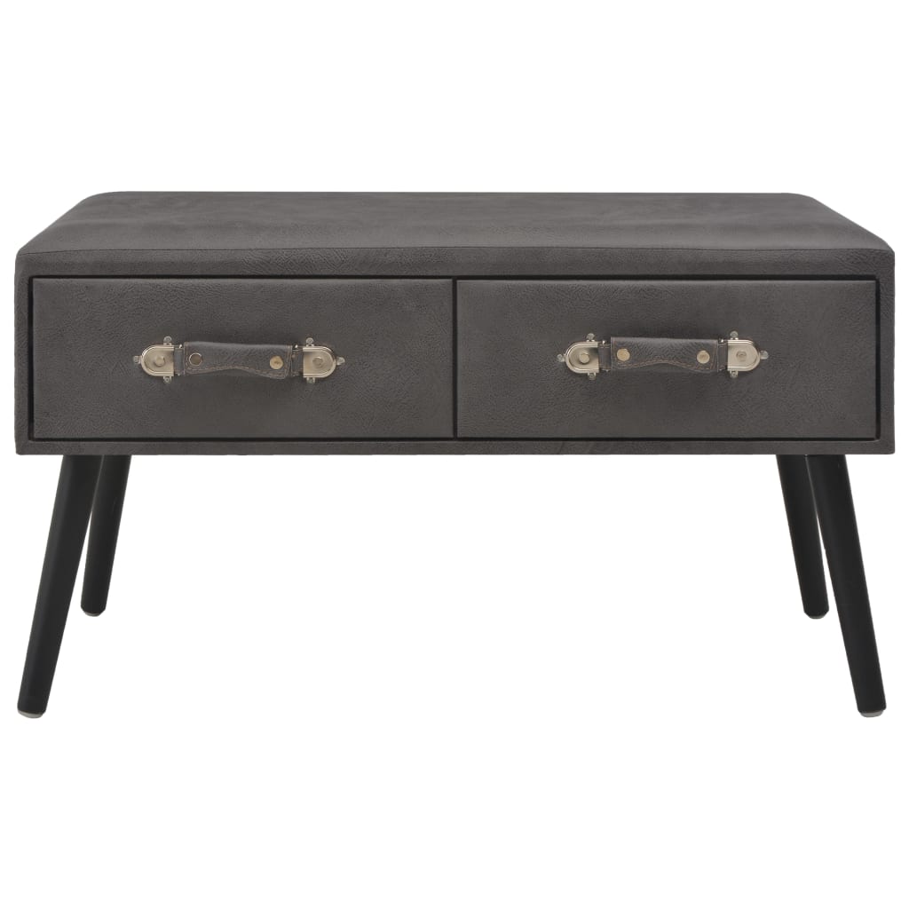 Sofabord 80 x 40 x 46 cm kunstlæder - grå, 1 - number 4.