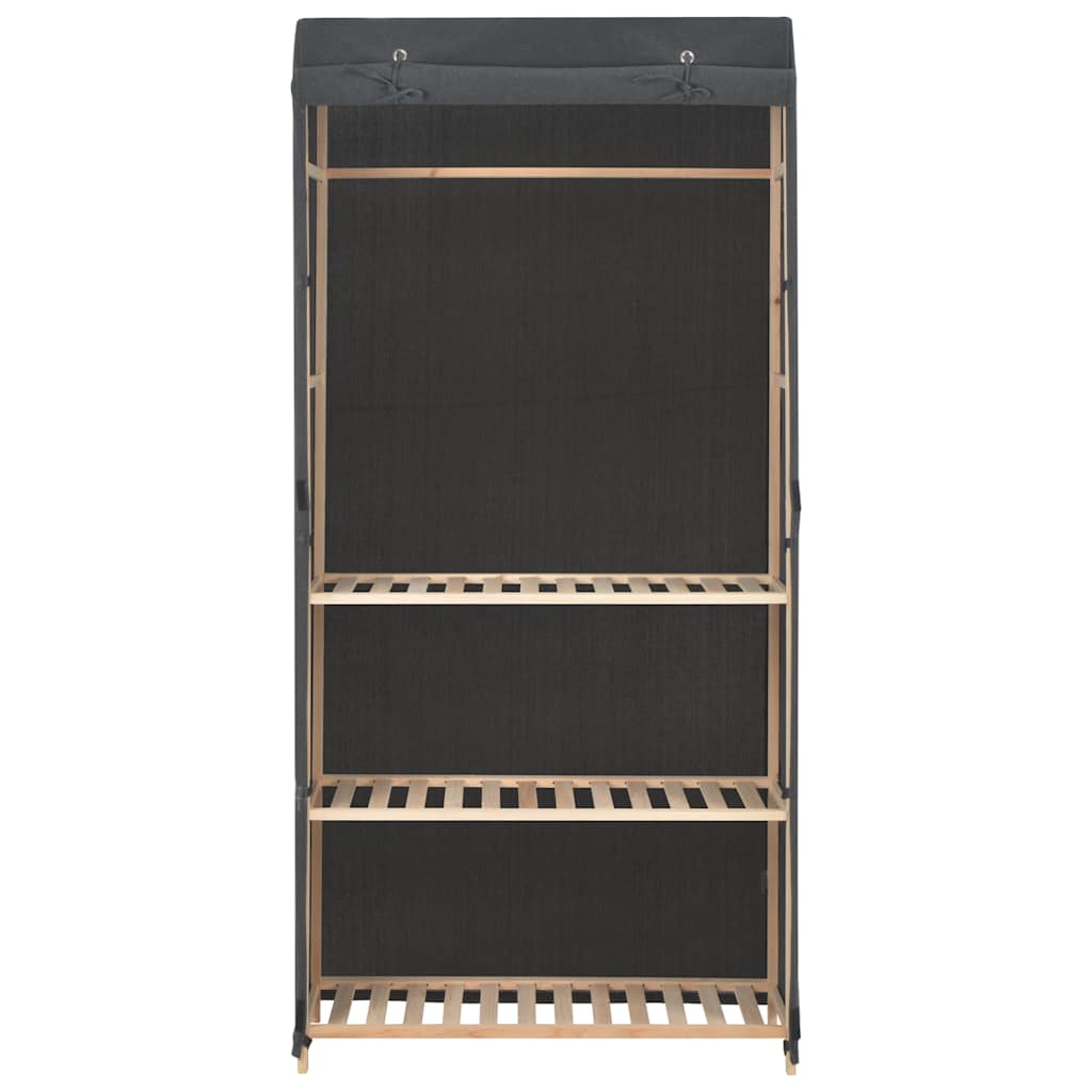 Ormar u 3 razine 79 x 40 x 170 cm tkanina - siva, 1 - number 2.