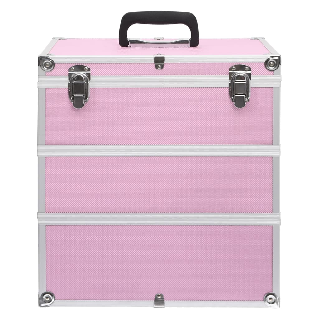 Make -up koffer 37 x 24 x 40 cm roze aluminium - roze, 1 - number 3.