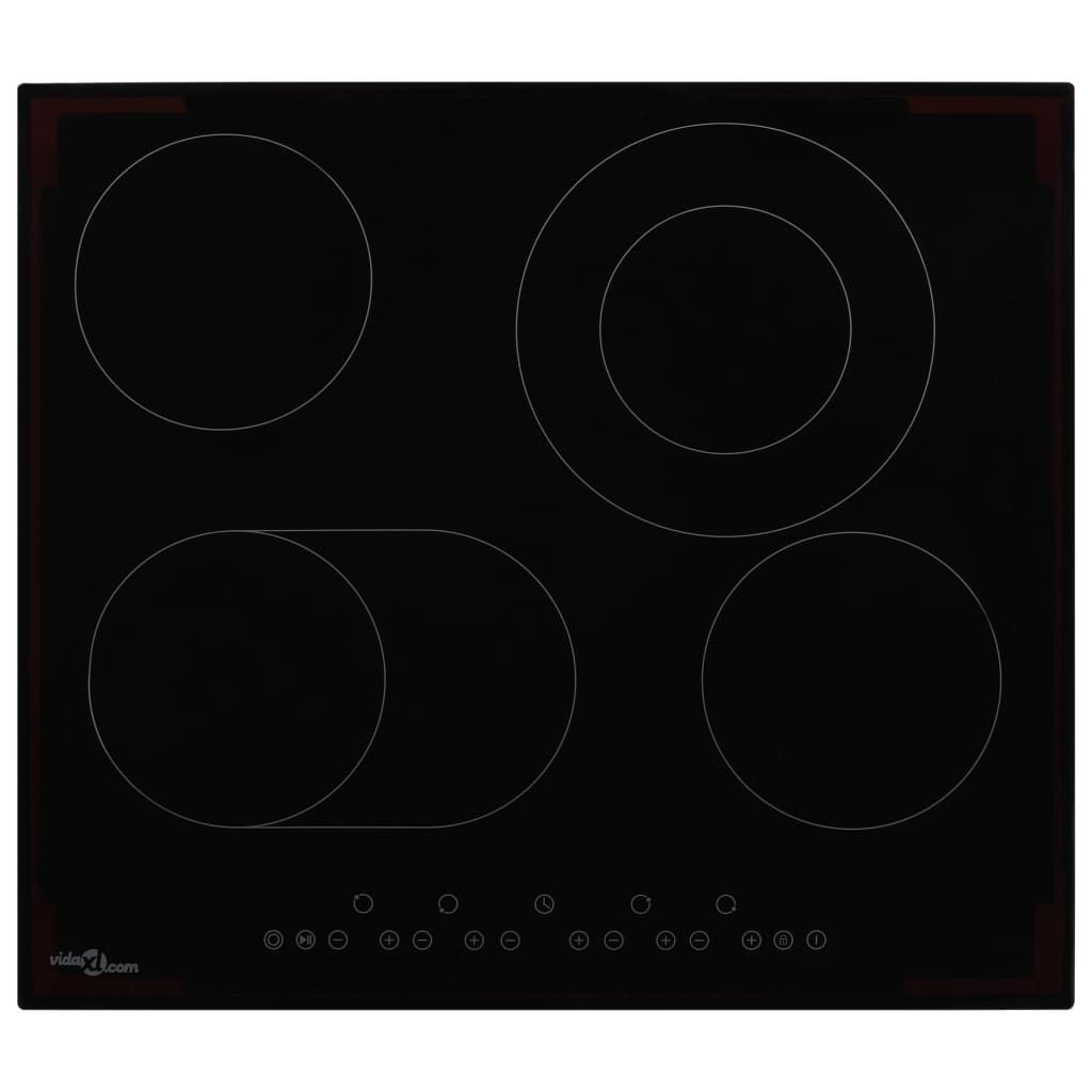 Ceramic hob with 4 heating zones touch panel 6600 w - number 1.