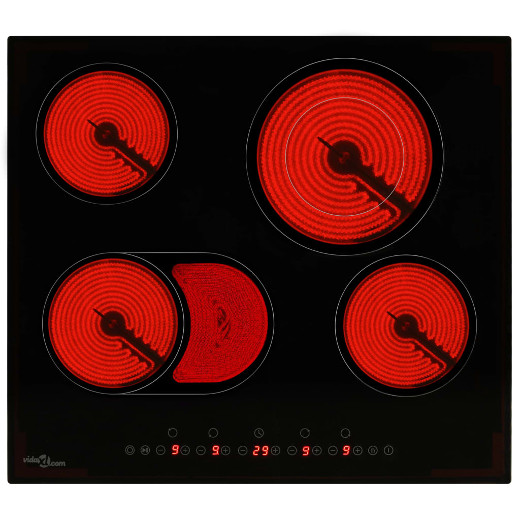 Ceramic hob with 4 heating zones touch panel 6600 w - number 3.