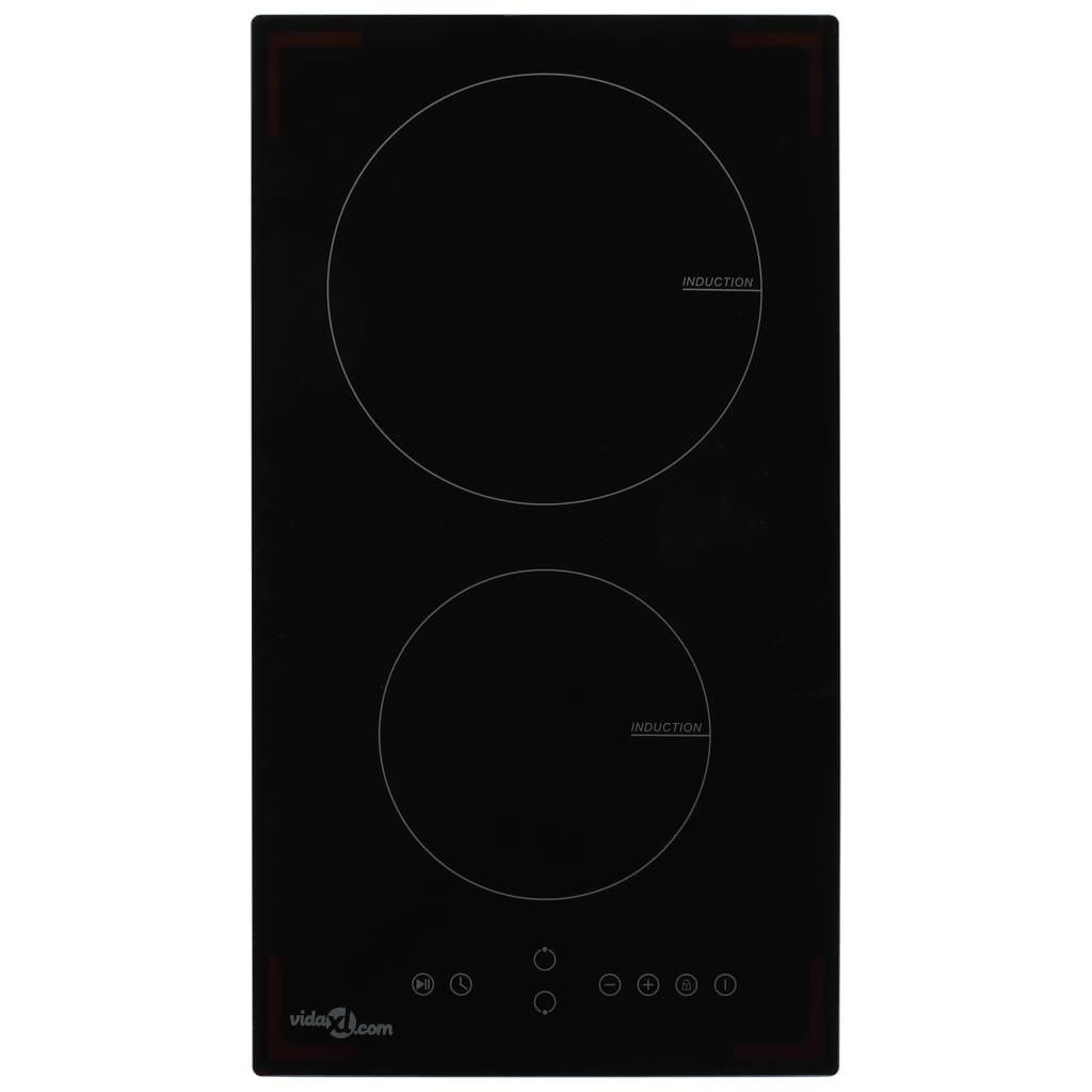 Induction hob with 2 burners touch control glass 3500 w - number 1.