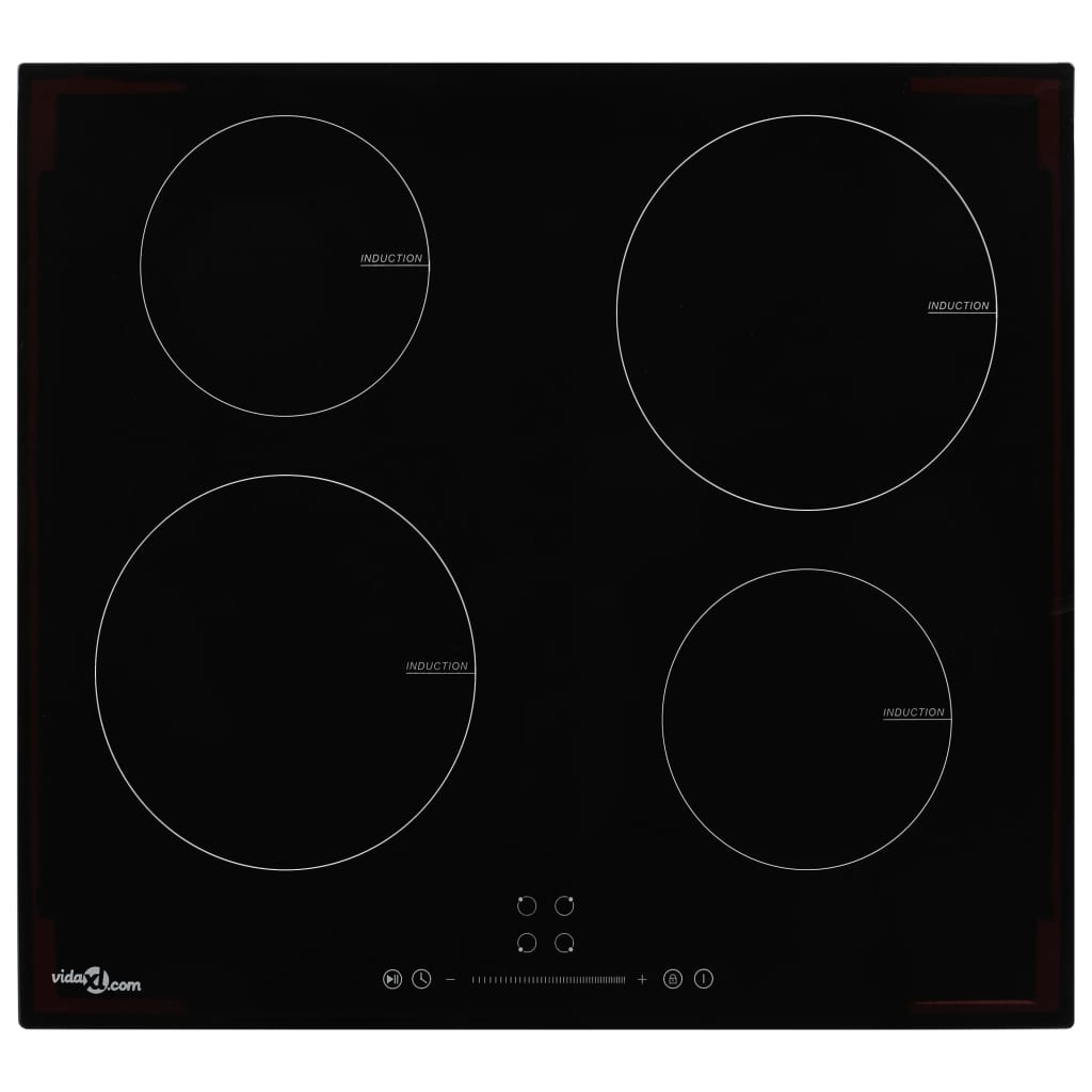 Induction hob with 4 burners touch control glass 7000 w - number 1.