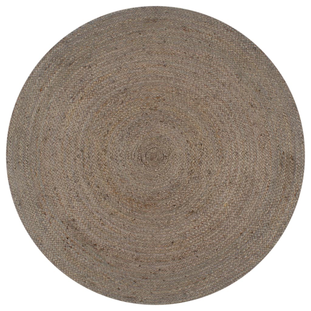 Tapis rond en jute fait main - gris, 150 cm - number 1.