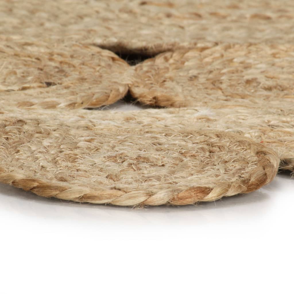 Håndlavet tæppe flettet jute 90 cm - number 3.