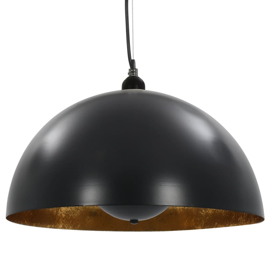 Ceiling lamps pcs. hemisphere e27 black and gold colored - 40 cm, 2 - number 5.