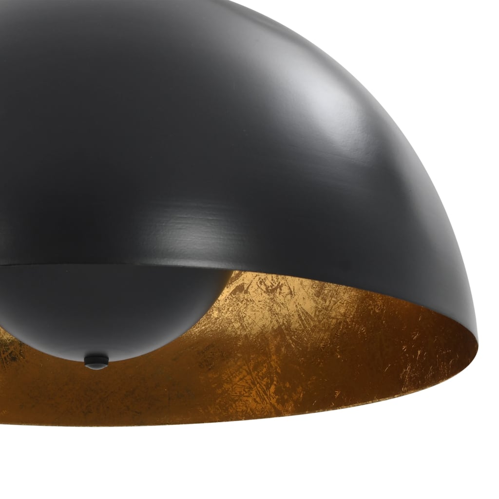 Ceiling lamps pcs. hemisphere e27 black and gold colored - 40 cm, 2 - number 7.
