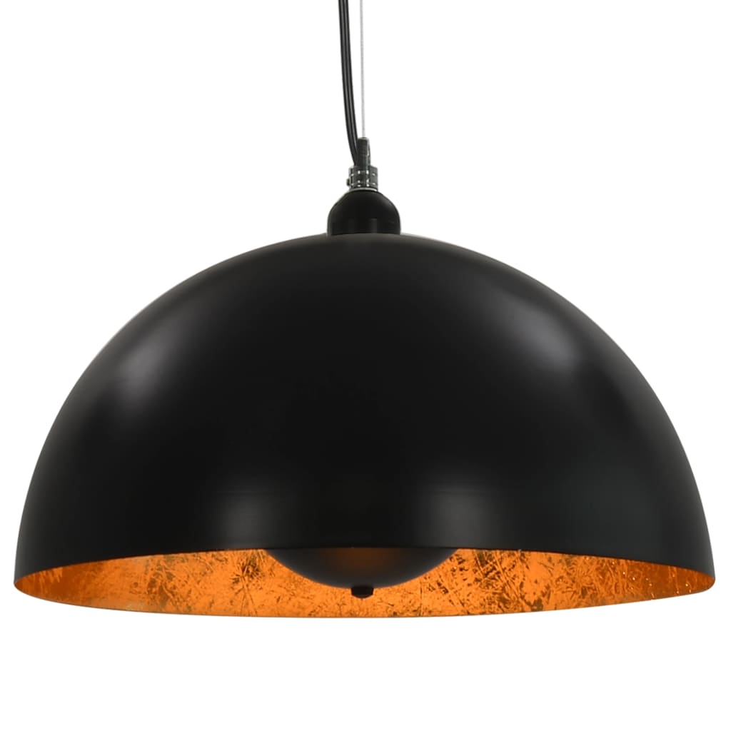 Ceiling lamps pcs. hemisphere e27 black and gold colored - 40 cm, 2 - number 6.
