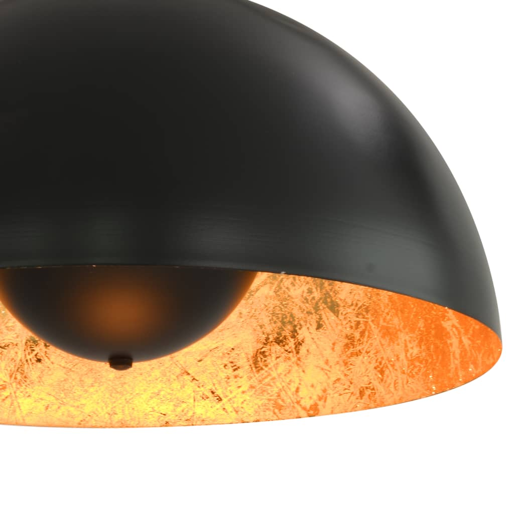 Ceiling lamps pcs. hemisphere e27 black and gold colored - 40 cm, 2 - number 8.