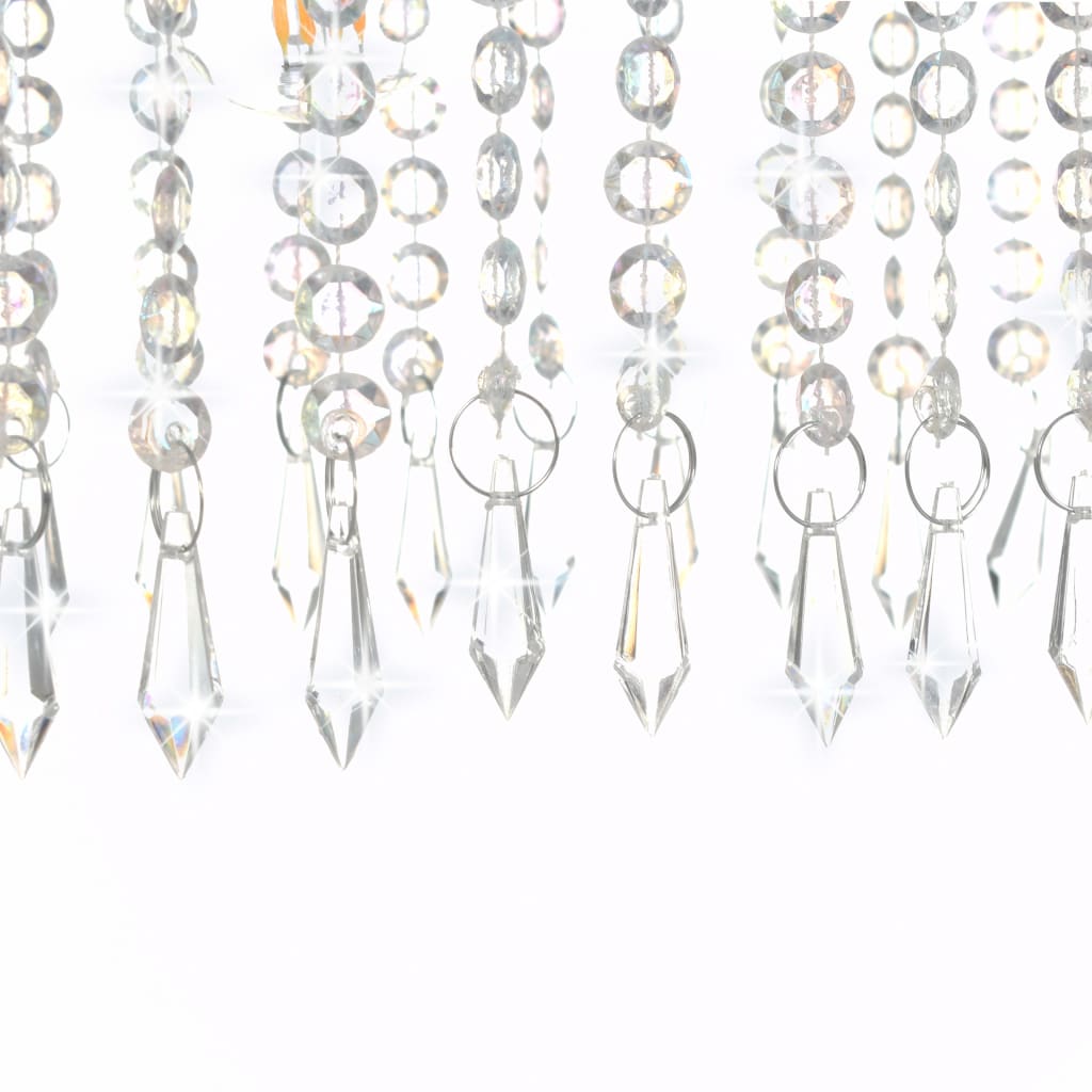 Ceiling lamp with crystal beads 104 cm e14 silver-coloured - number 7.