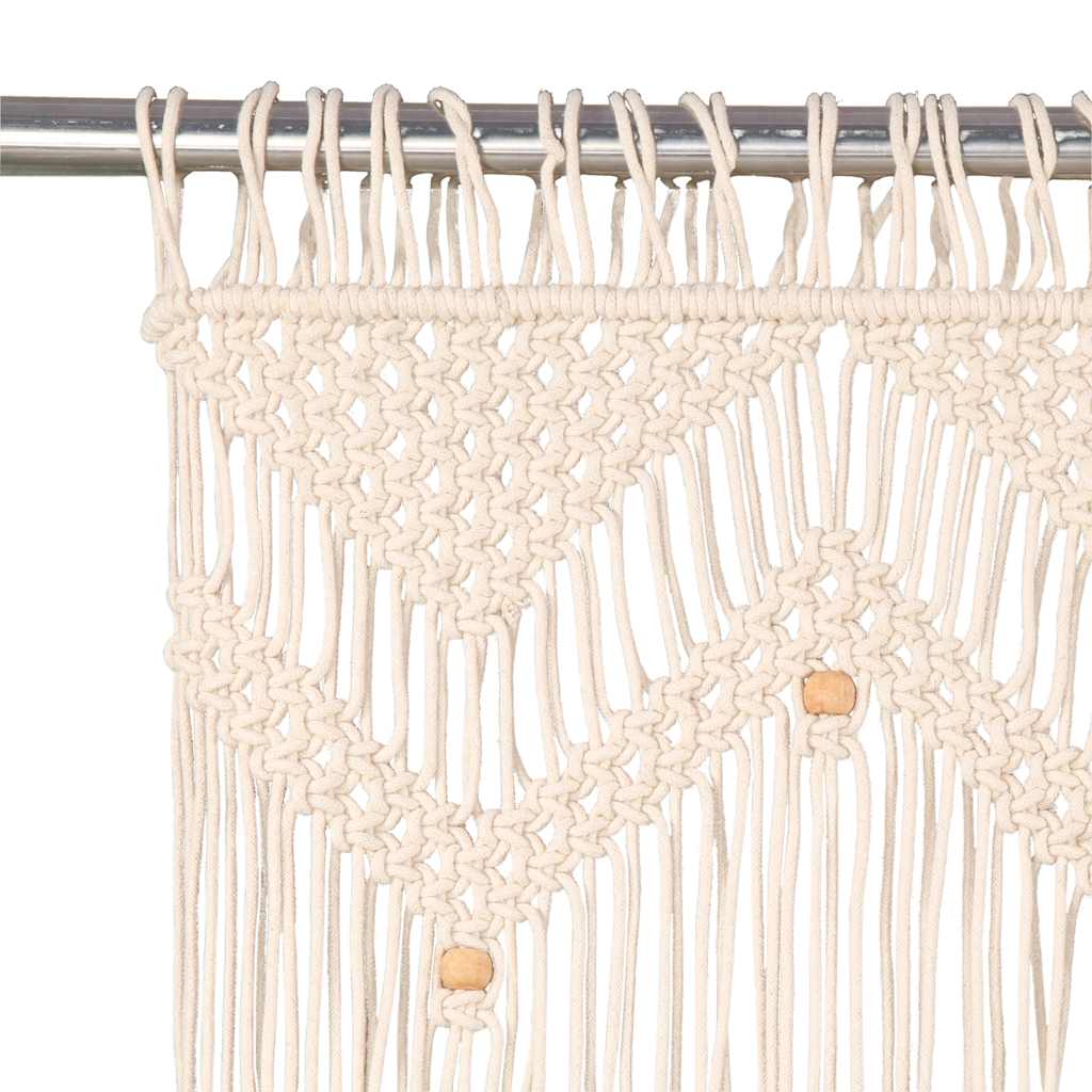 Macrame curtain 140x240 cm cotton - cream, 1 - number 3.