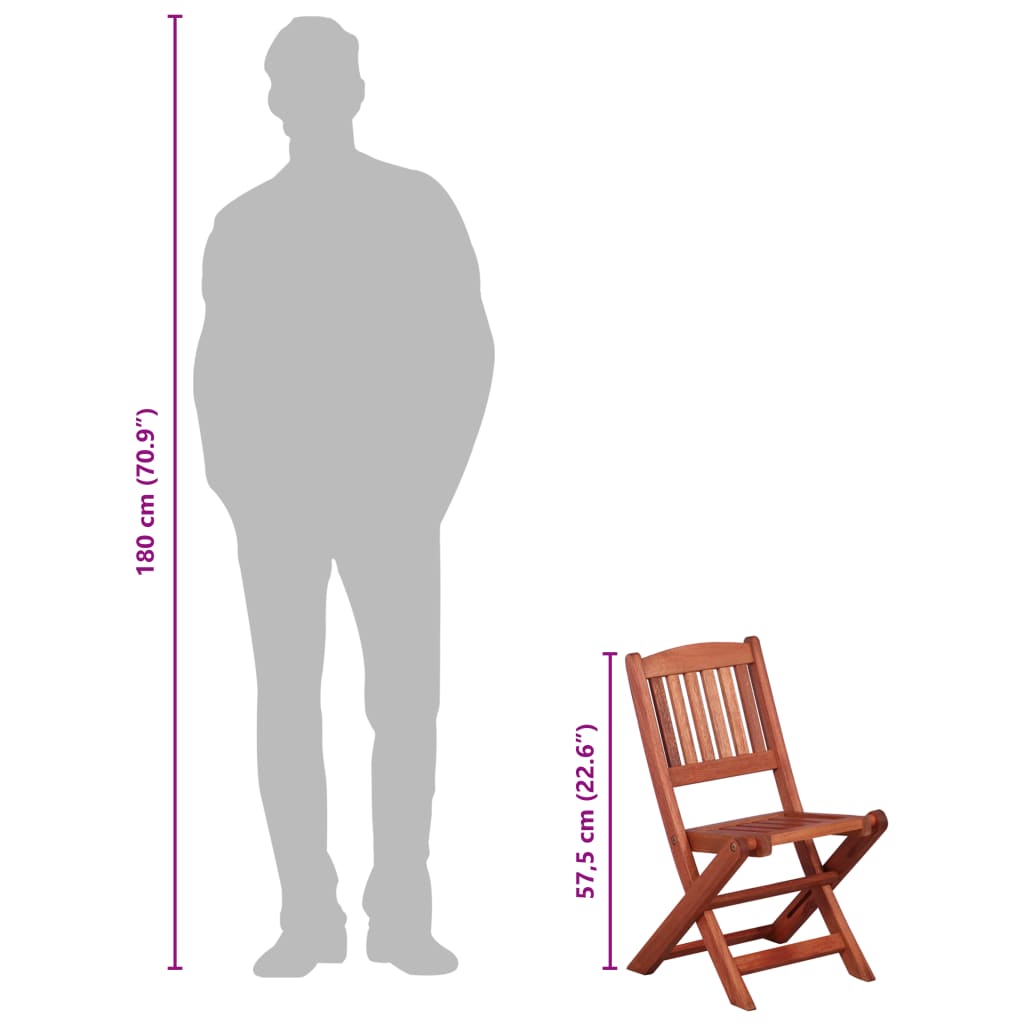 Blagovaonski stol stolice za djecu 2 kom. čvrsto drvo eukaliptusa - number 9.