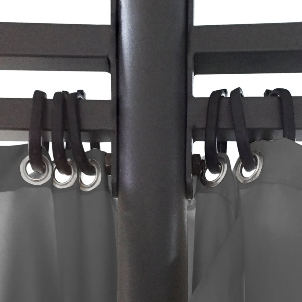 Paviljon sa zastorima okrugli 3,5 x 2,7 cm - antracit siva - number 5.