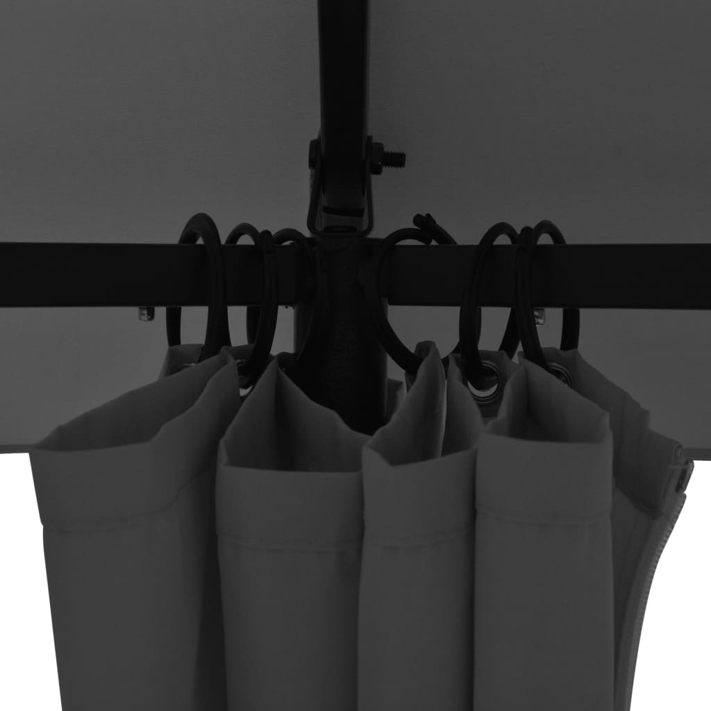 Vrtna nadstrešnica paviljonski šator sa zastorima šesterokutni 360x265 cm - number 5.