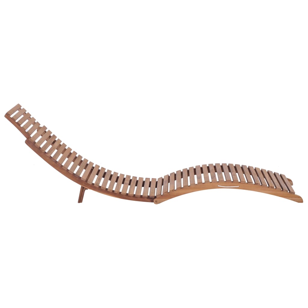 Foldbar liggestol massivt teaktræ - number 7.