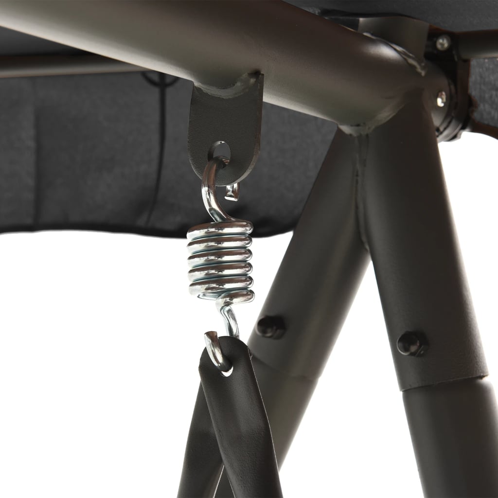 Preklopni kauč na ljuljanje s baldahinom 198x120x205 cm čelik antracit siva - number 5.