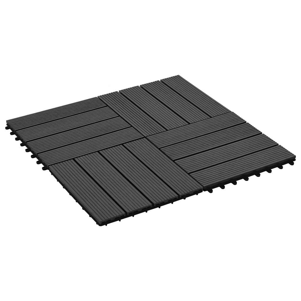 Terrassefliser pc -er. wpc 30 x 30 cm 1 m2 - svart, mønster 1, 11 - number 2.