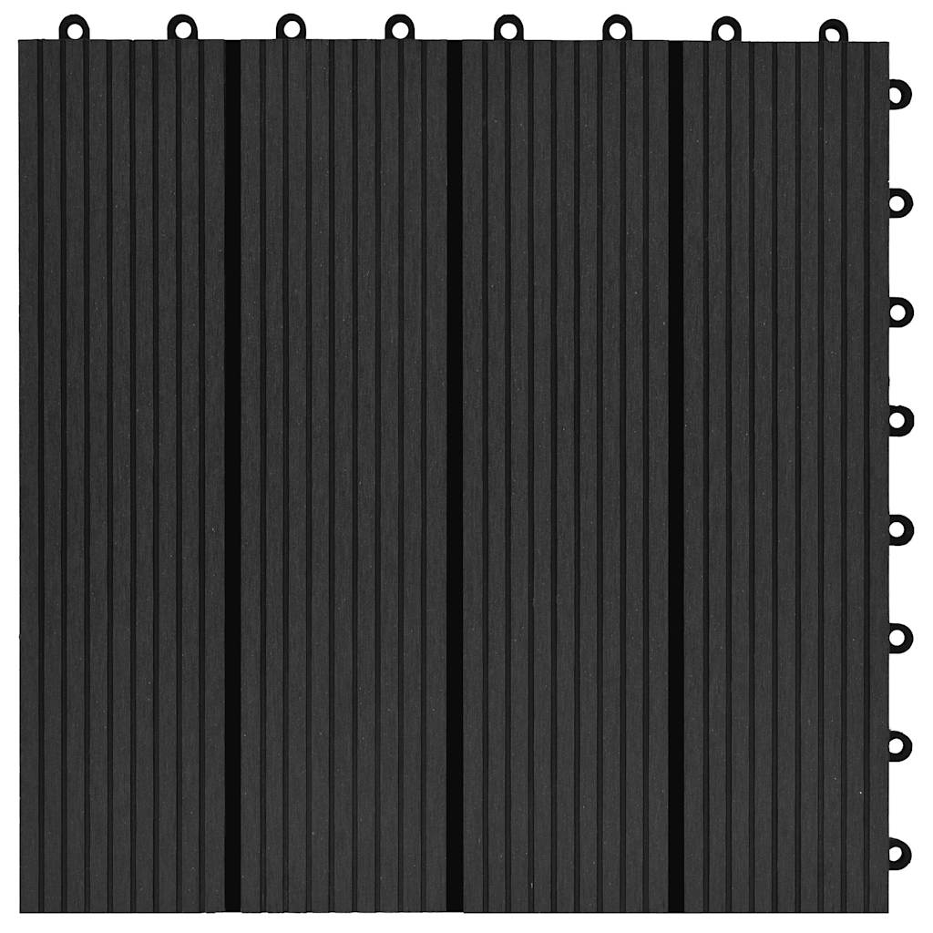 Terrassefliser pc -er. wpc 30 x 30 cm 1 m2 - svart, mønster 1, 11 - number 3.