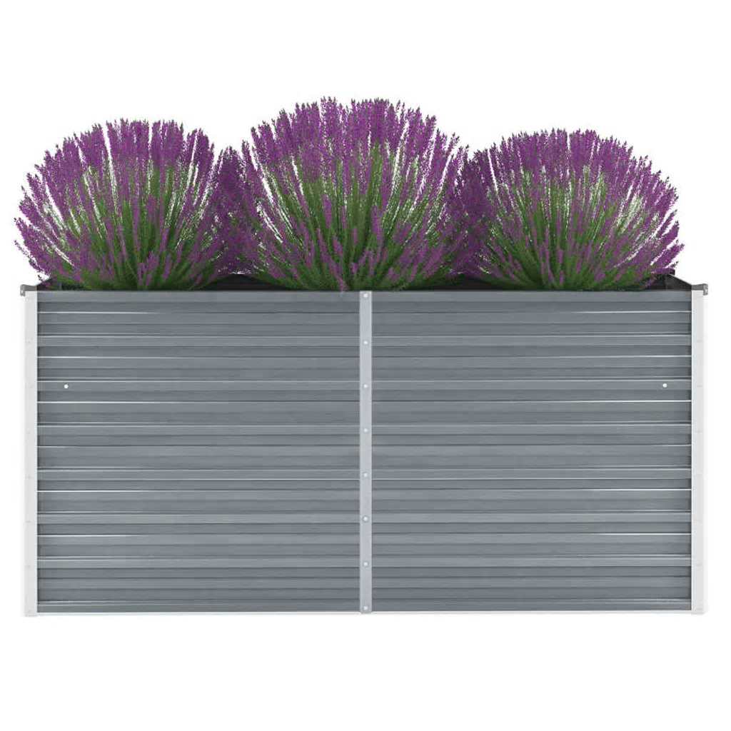 Raised bed 160x40x77 cm galvanized steel grey - number 1.