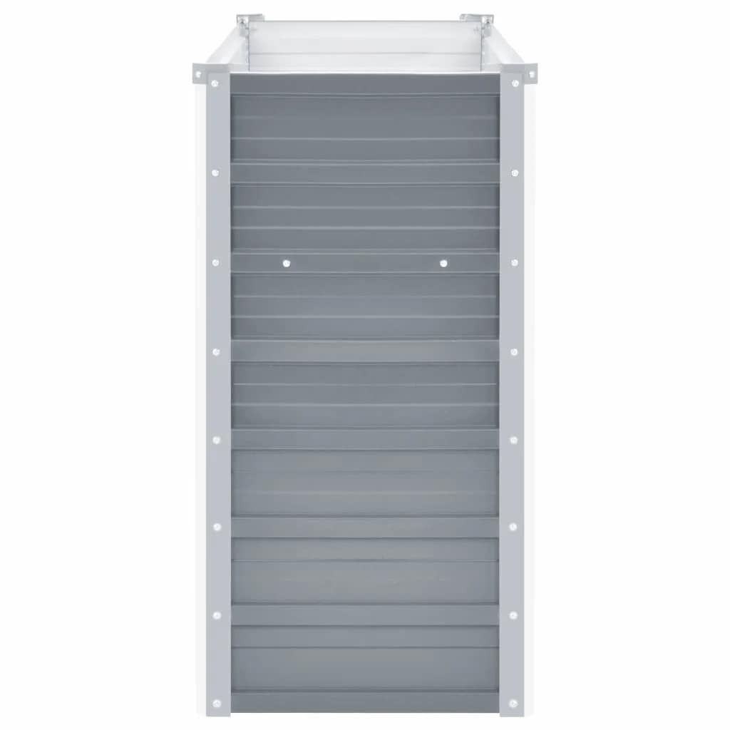 Raised bed 160x40x77 cm galvanized steel grey - number 4.