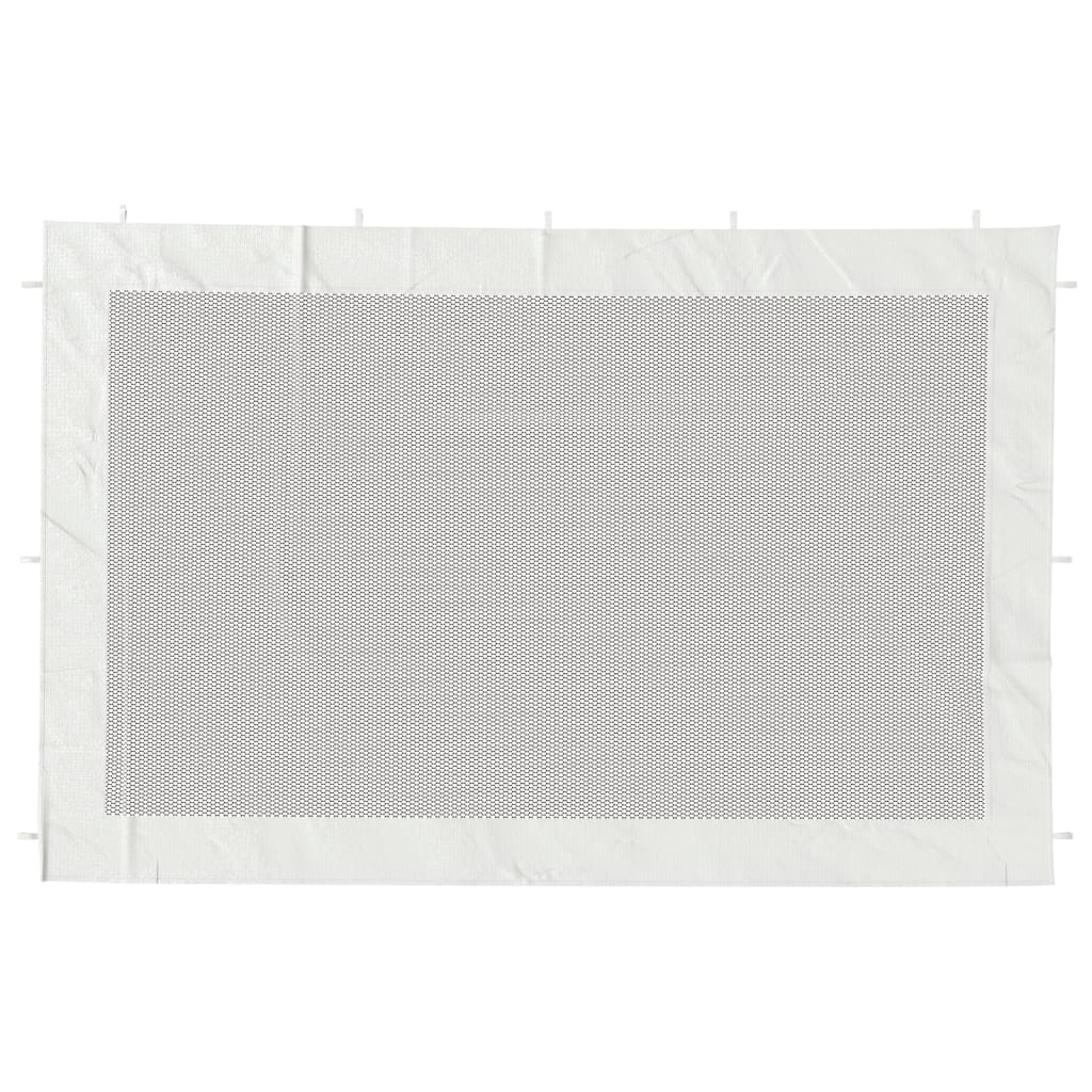 Bočne stijenke za nadstrešnicu 2 kom. mrežasta tkanina bijela i crna - number 3.