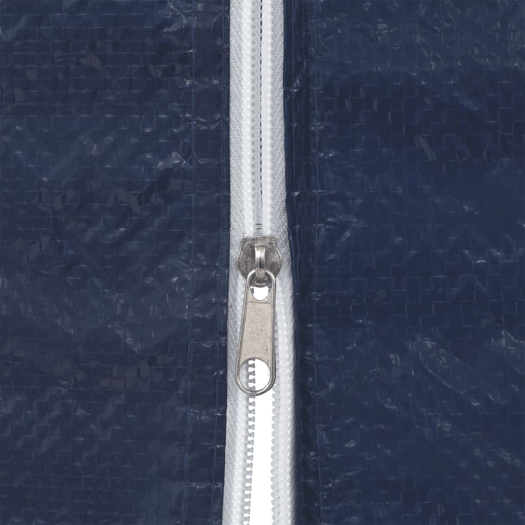 Sidevægge til festtelt 2 stk. med lynlås pe - blå, 1 - number 4.