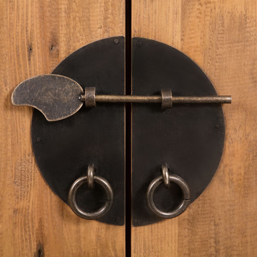 Badeværelsessæt 5 dele massivt fyrretræ - number 7.