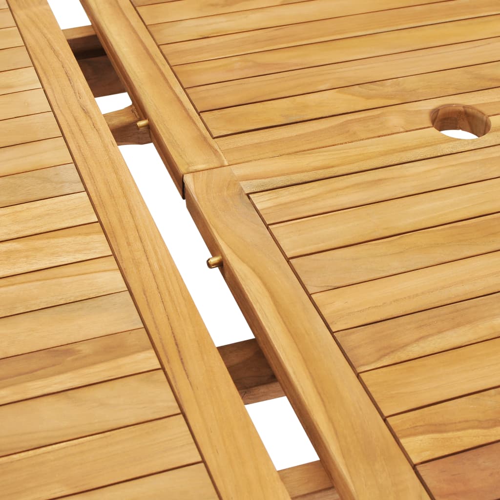 Forlængeligt havebord 150-200 x 100 x 75 cm massivt teaktræ - 200 x 100 x 75 cm, 1, oval - number 8.