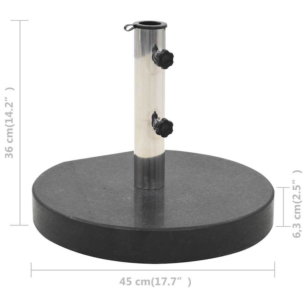 Suncobran stopala granit 30 kg okrugli crni - number 8.
