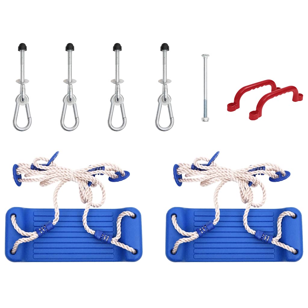 Balançoires avec corde 2 pcs. 37x15 cm polyéthylène bleu - ooo 2 - number 2.