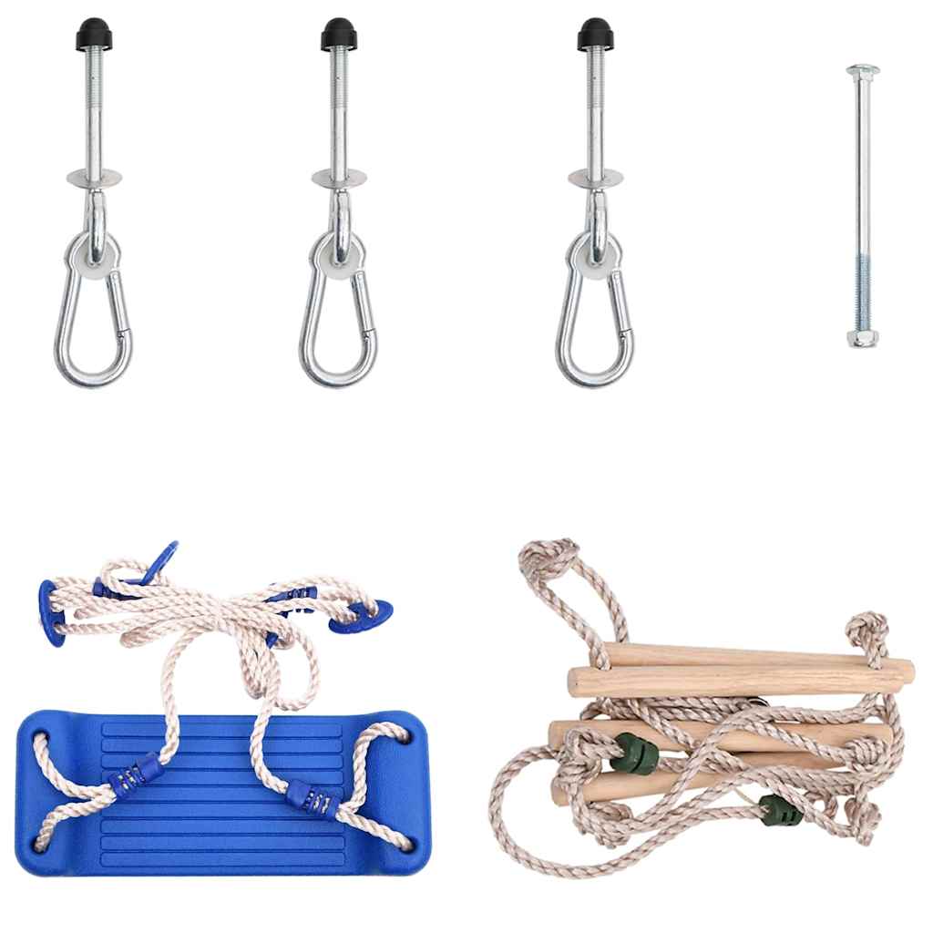 Balançoire avec échelle de corde en polyéthylène bleu - number 2.
