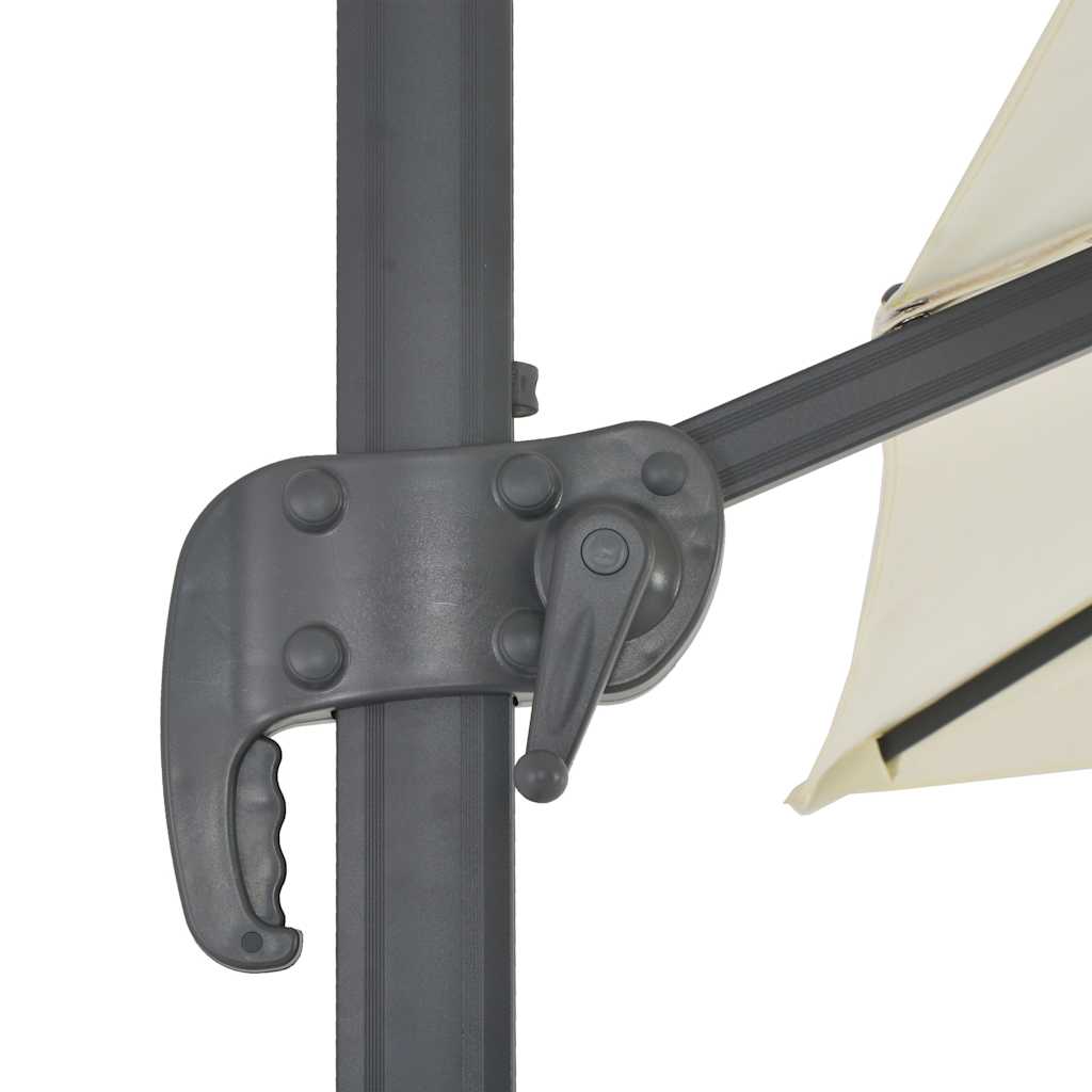 Závěsný slunečník 300x300 cm hliníková tyč písková barva - number 7.