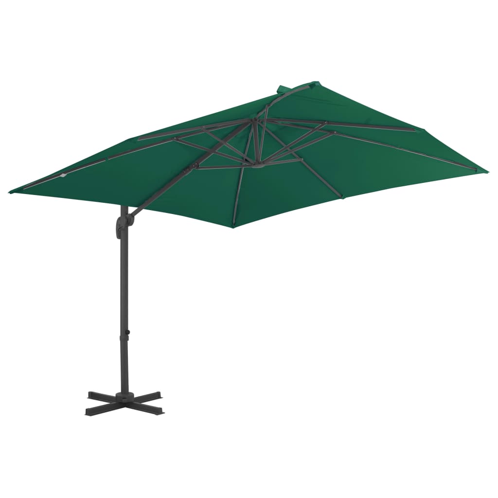 Hanging parasol 300x300 cm aluminum pole green - number 2.