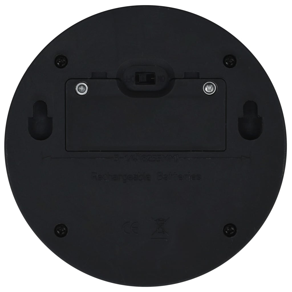 Lampes solaires led murales pcs. rondes - noires, 12, 1 - number 8.